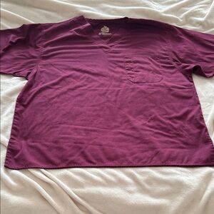 Burgundy Men's Scrub Top